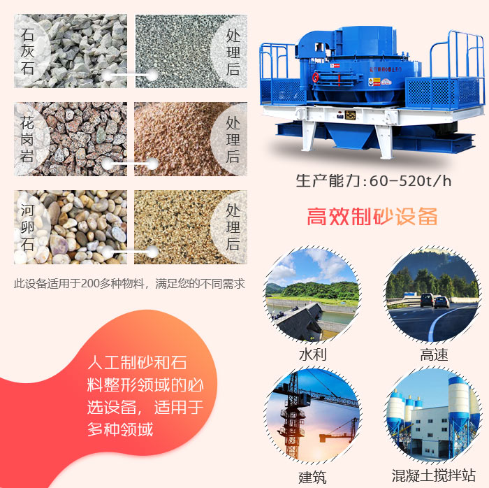 紅星制砂機廠家生產出來的鵝卵石制砂機